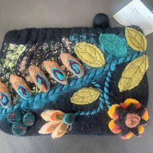 Rising Tide Multicolor Felted Wool Clutch